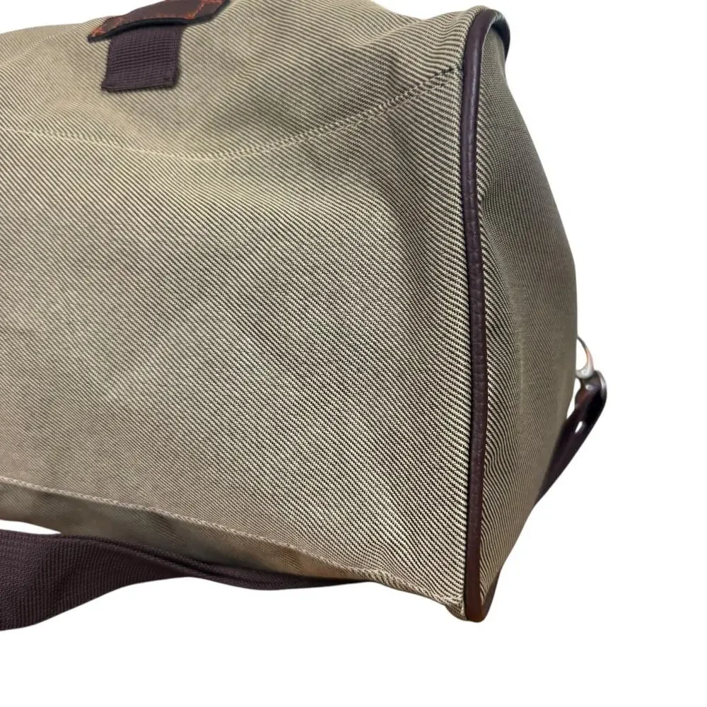 Tommy Bahama Lightweight Travel Weekender Duffle Bag Crossbody Strap Beige
